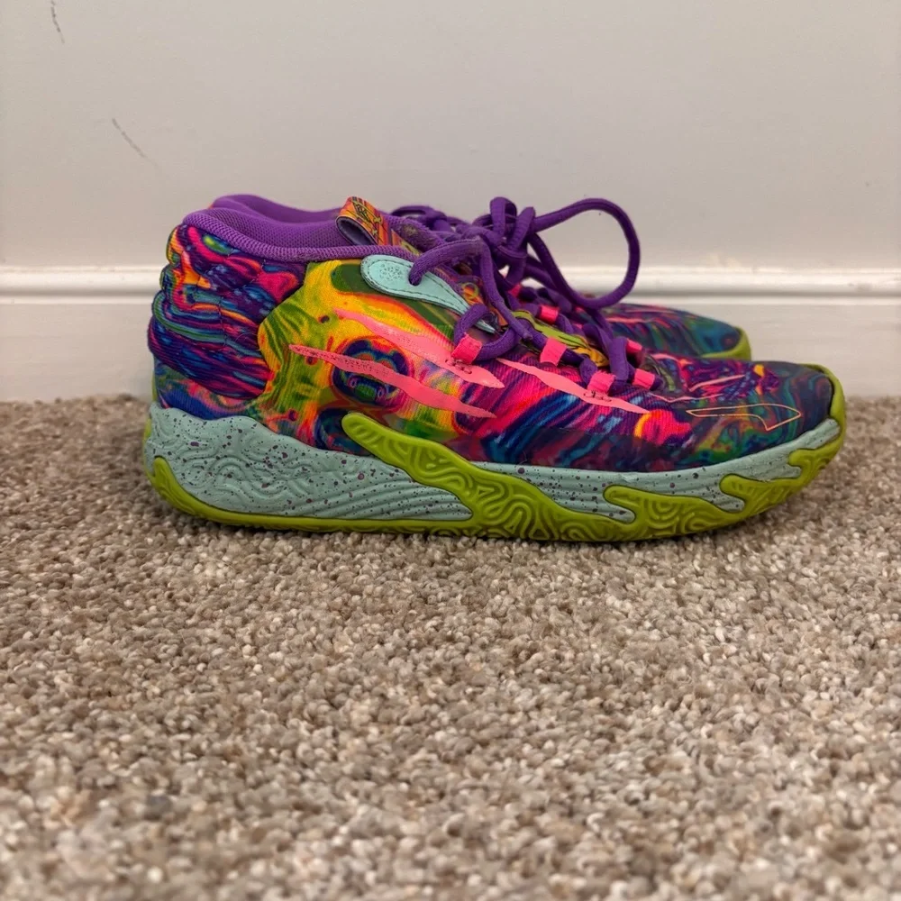 Puma MB.03 LaMelo Ball “Be You” Kids Size 3 Multicolor Basketball Shoes Rare